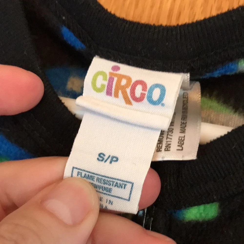 Circo S 8-10 Footed blanket sleeper black fleece